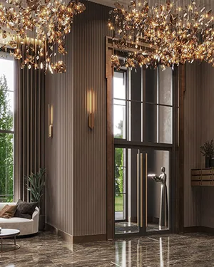  Дизайнерское лобби с лаунж-зоной
